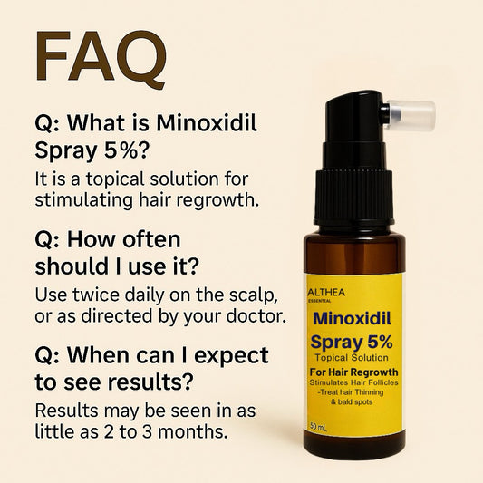 Buy1 Take1 Minoxidil Spray 5% – Topical Solution for Hair Regrowth & Thinning Hair | 50ml | Althea Essential